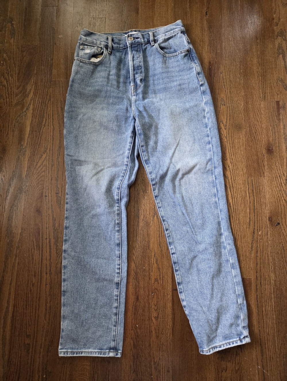 PacSun Womens 27L High Rise Straight Button-Fly Jeans